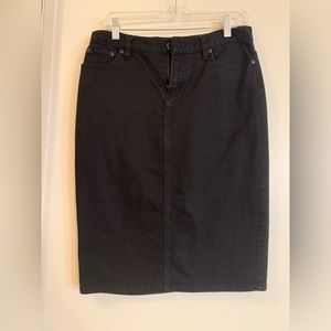 Ralph Lauren black denim skirt.